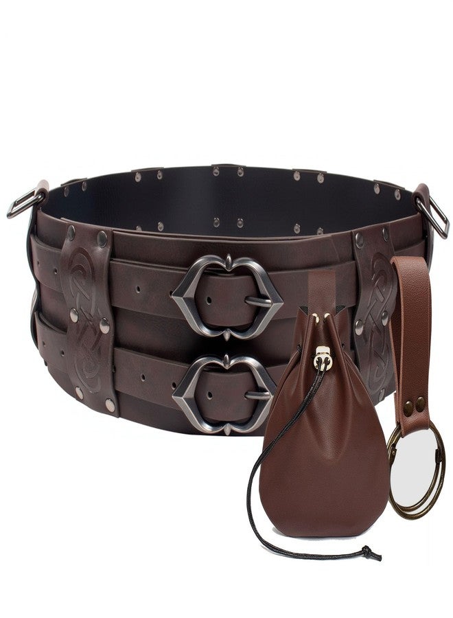 SUMGOGO Retro Waist Belt Medieval Viking Leather Waist Armor Knight Wide Corset Belt Renaissance Halloween Cosplay Costume - Image 1